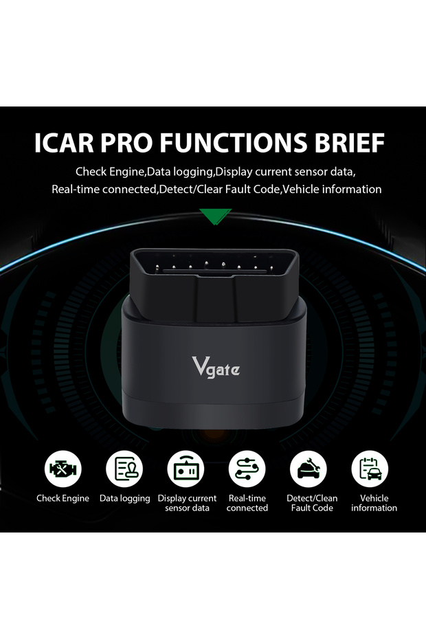 Pro 2S Bluetooth 5.2 Araç Tarama Aracı, iPhone, Android ve Windows için - 2
