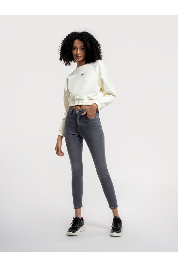 Regular Long Crop Kadın Sweatshirt - 2