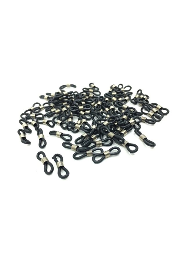 Eyeglasses Strap Clip, Glasses Rope Rubber and Hearing Aid Glasses Connecting Rubber 100Pcs