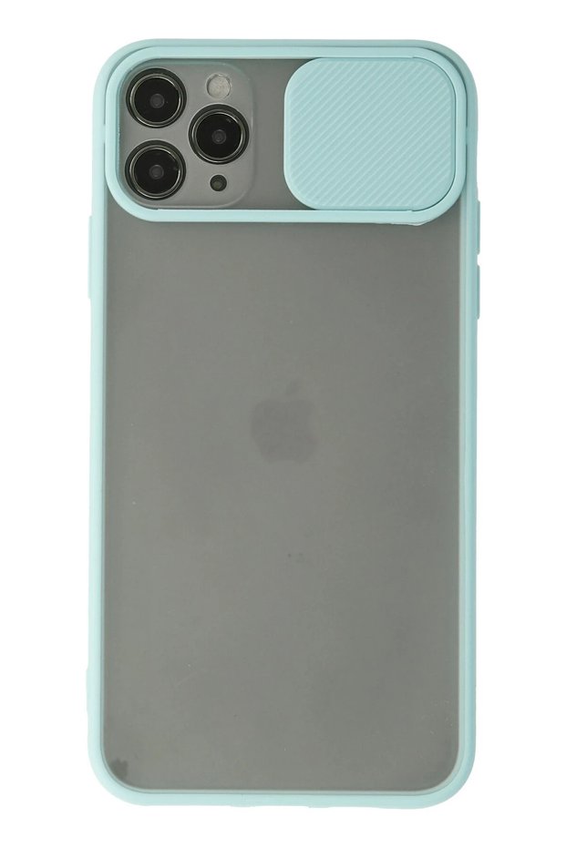 iPhone 11 Pro Case Palm Frosted Camera Sliding Silicone - Turquoise 1493641709