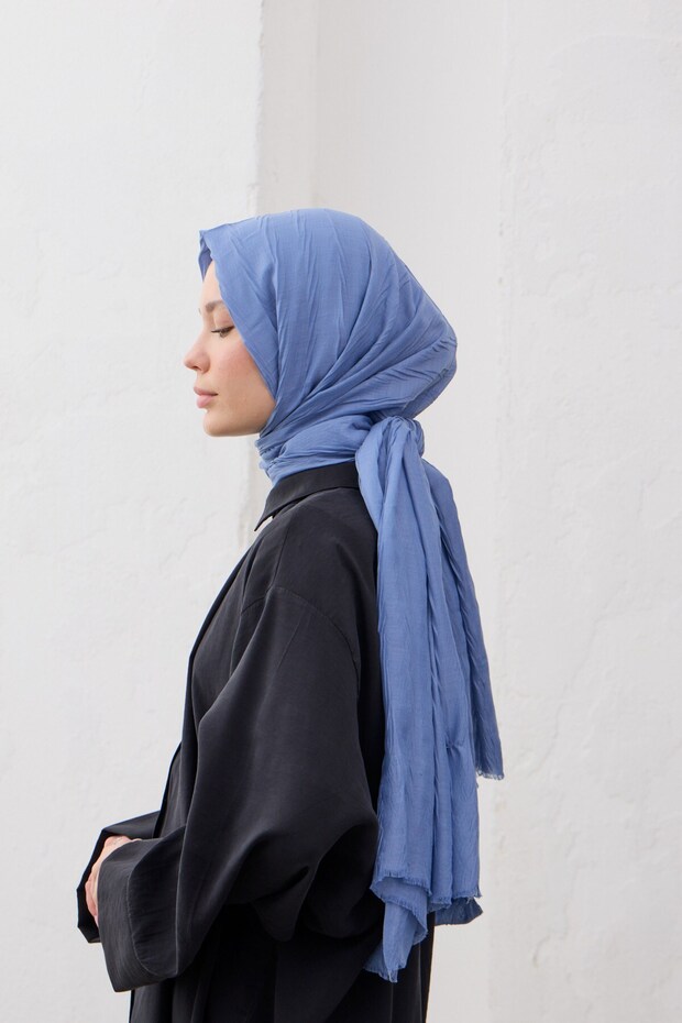 Bambu Pilise Şal Mavi - 2