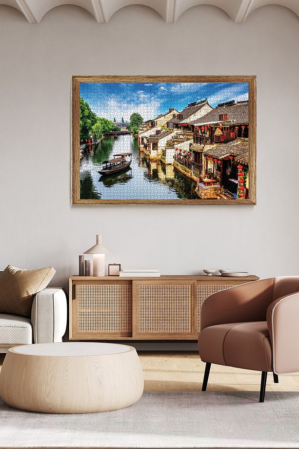 2000 Parça Yapboz Puzzle - Xitang Antik Şehri 3945 - 3