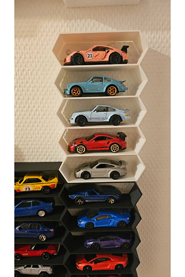 Oyuncak Araba Rafı Uyumlu 5 Arabalık - 1