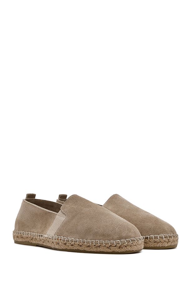 Erkek Bej Süet Deri Espadril 25SFD770010 - 3