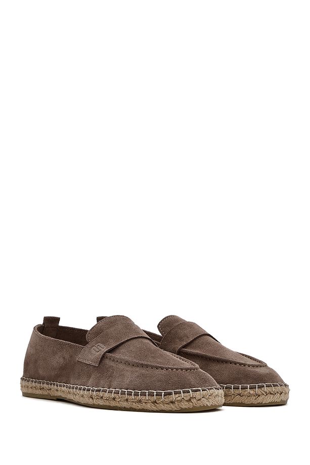 Erkek Vizon Süet Deri Espadril 25SFD770110 - 3