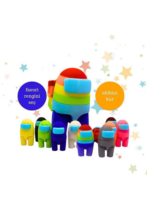 Amongus Oyuncak Robot Impostor 12 Figürlü Set Orijinal Detaylar Kaliteli Üretim - 5
