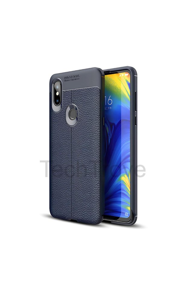 جراب Xiaomi Mi Mix 3 مصنوع من الجلد وغطاء سيليكون للحماية الإضافية
