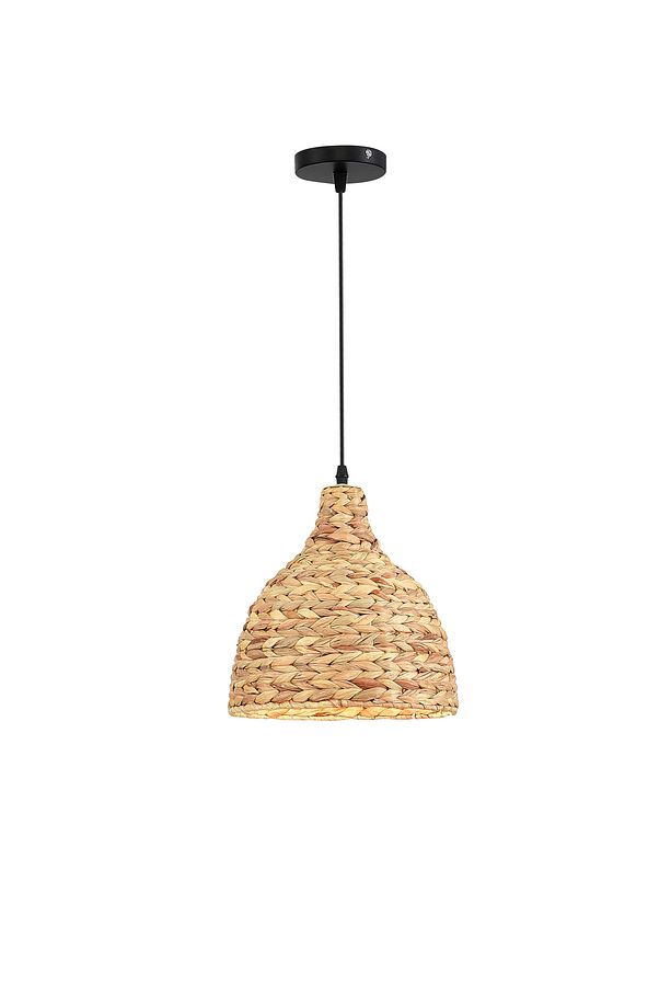 Diamond Model Tekli Rattan Bambu Modern Tasarım İskandinav Bohem Sarkıt Avize - 6