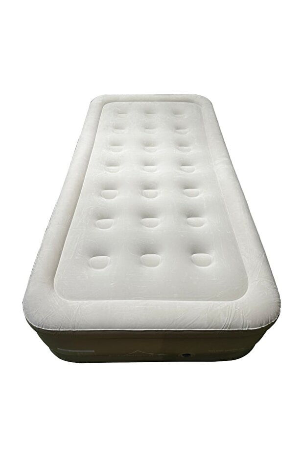 Yüksek Tek Kişilik Şişme Yatak [Krem] - 4