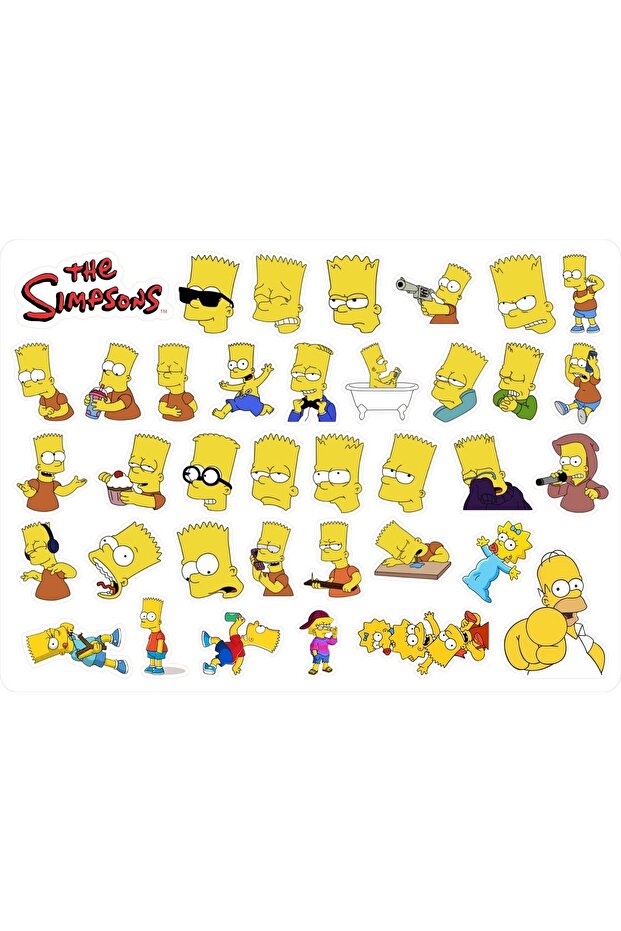 The Sımpson Bart Sticker - 37 Etiket - 2