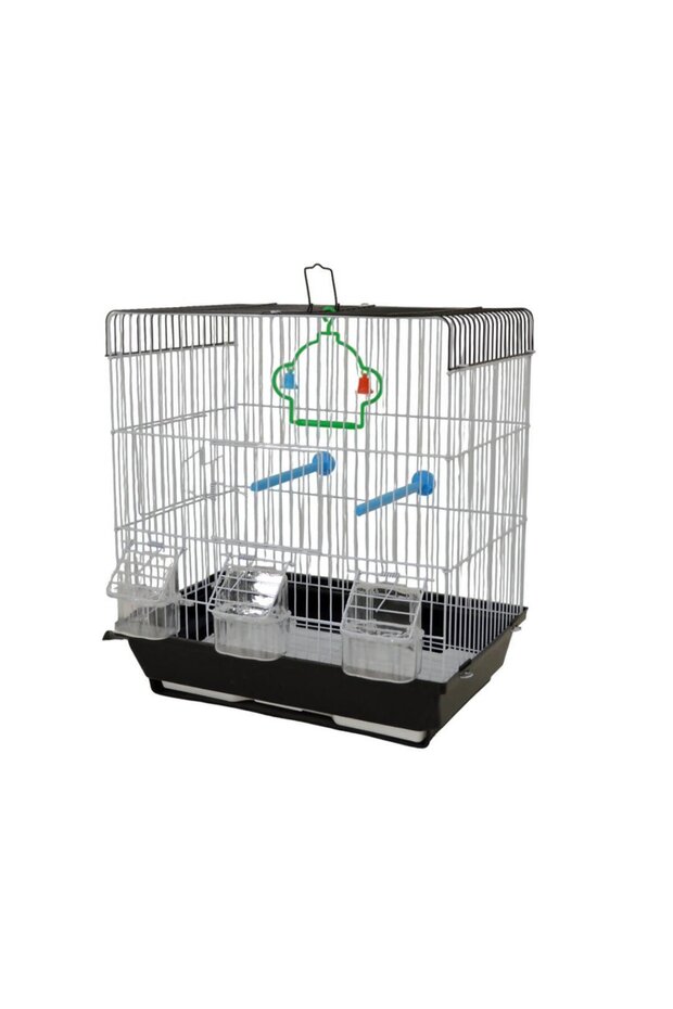 قفص طيور معدني ذو حواف مستطيلة - 1