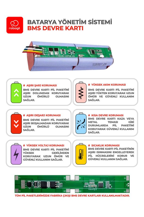 Roidmi Eve Plus 5200mAh Therma Uyumlu Robot Süpürge Bataryası T.C5204BS-Roi-003 - 3