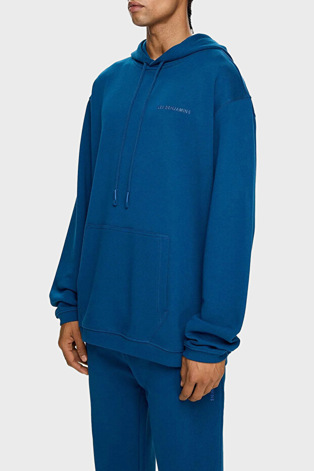 Cotton Regular Fit Hooded Kangaroo Pocket Sweat Men's Sweat Lb24Fwessmuhd