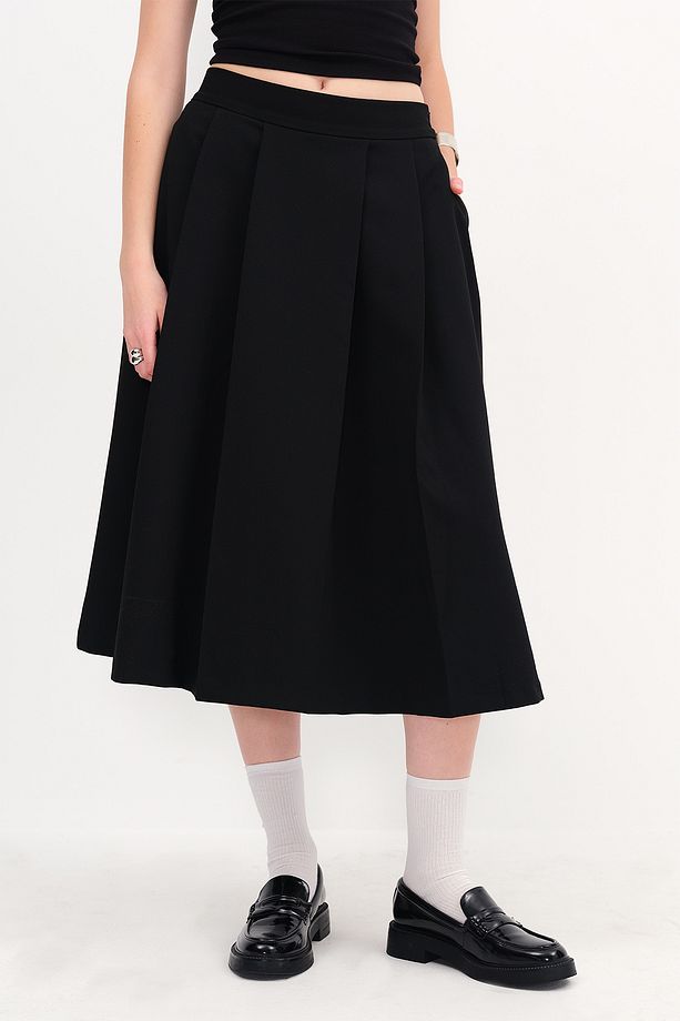Pileli Midi Etek E13921 - 4