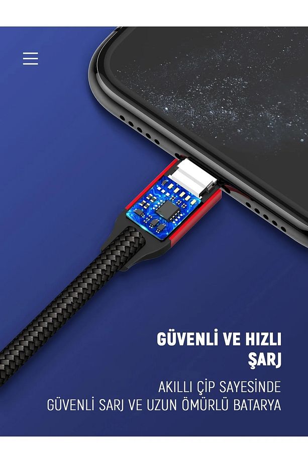 Type-c Şarj Ve Veri Aktarım Kablosu - 3