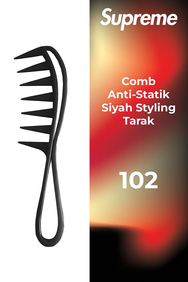 Comb Anti-Statik Siyah Styling Tarak 102 - 1
