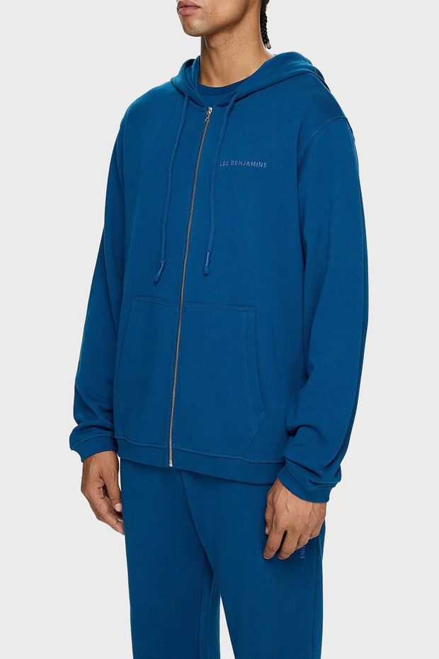 Cotton Regular Fit Hooded Zipper Sweat Men's Sweat Lb24Fwessmuzh