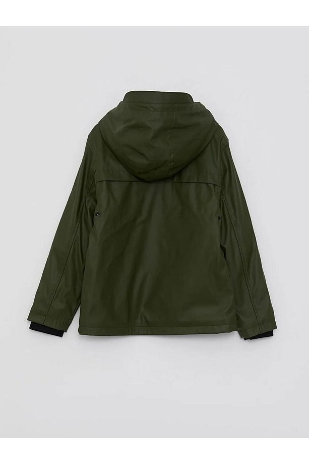 LCW Kids Yeşil Kapüşonlu Basic Erkek Çocuk Mont - 6