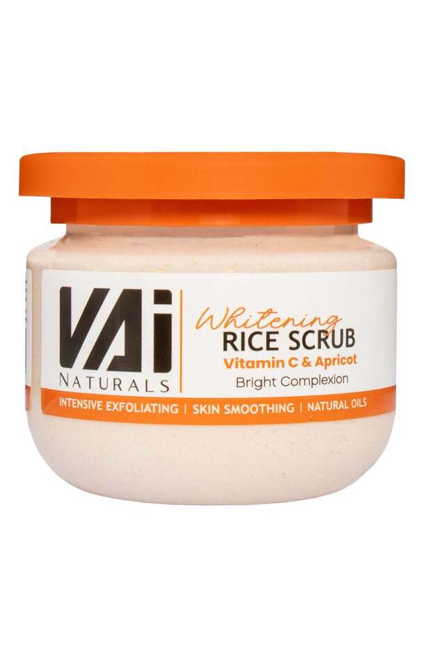 Rice Scrub with Vitamin C & Apricot – Exfoliating & Brightening Face Scrub with Vitam
