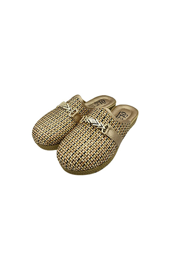 Gloria Straw Buckle Women's Slippers