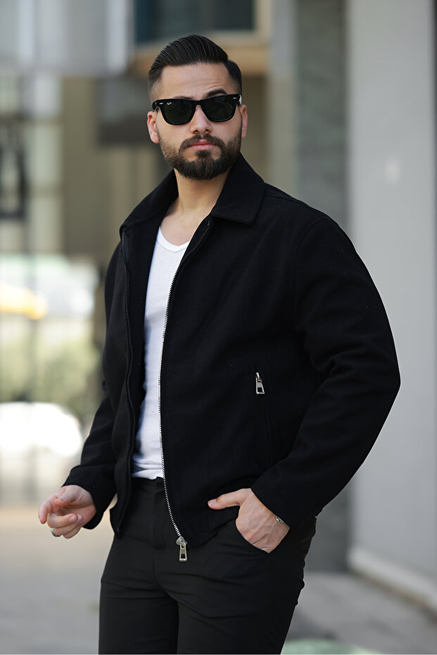 Men's Collared Spring Jacket - 1