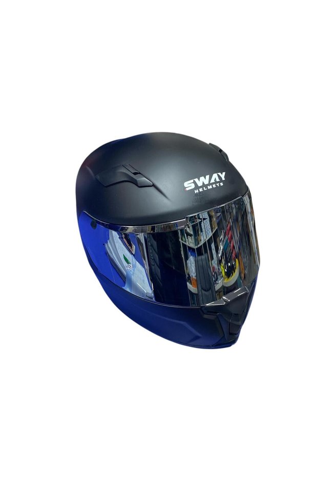 sway820 mat siyah fullface kask