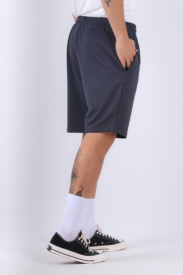 Beli Lastikli Torba Cepli Şort Lacivert - 5