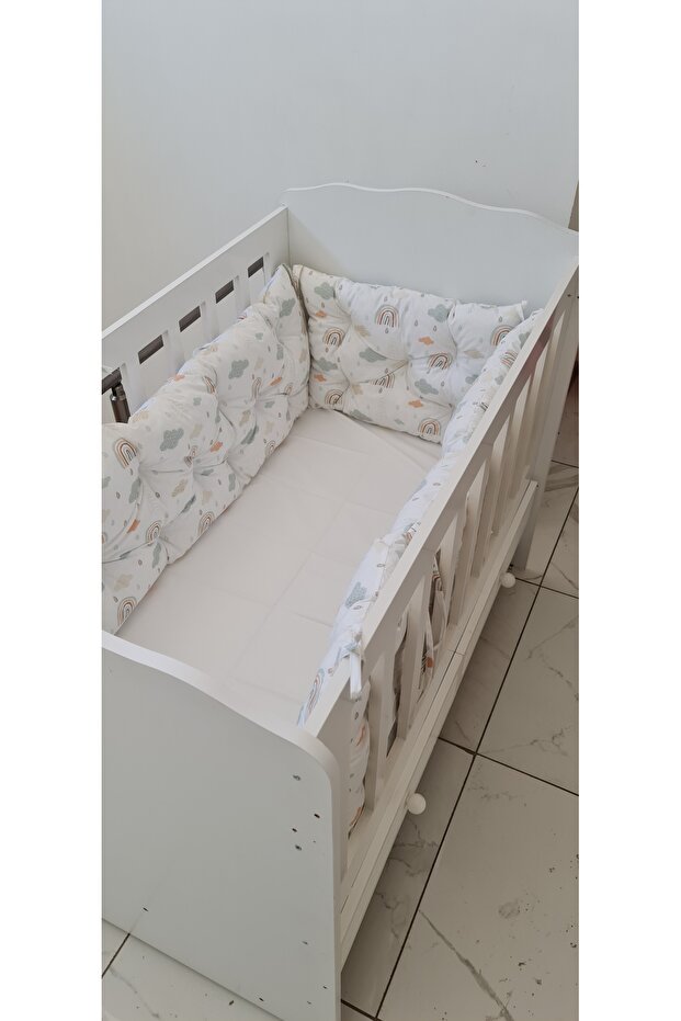 60 X 120 - Baby Crib Edge Protection Set - 40 cm Height, Washable