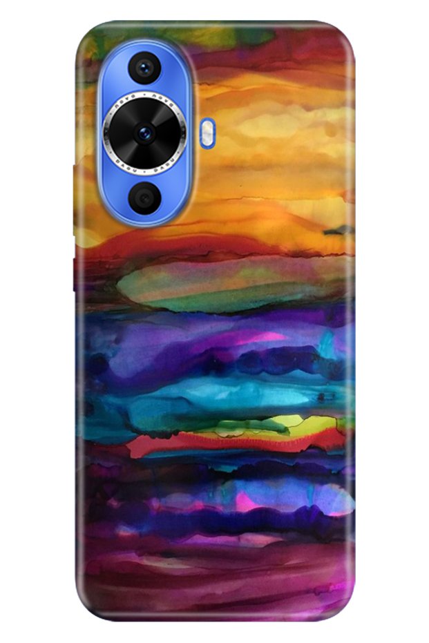 Huawei Nova 12S Case Colorful Tpu Uv Printed Patterned Silicone Watercolor