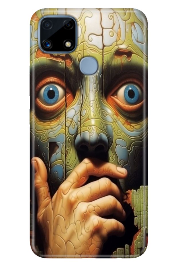 Realme C25 Case Patterned Silicone Colorful Phone Case Illusion
