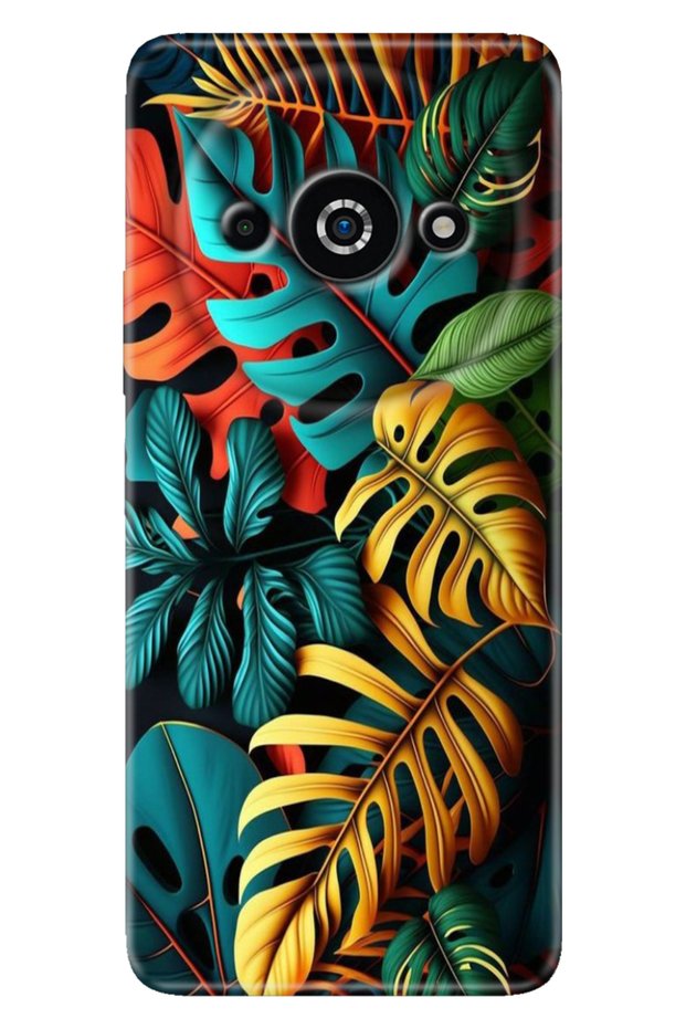 غلاف هاتف Xiaomi Poco C61 بتصميم غابة ملونة من السيليكون
