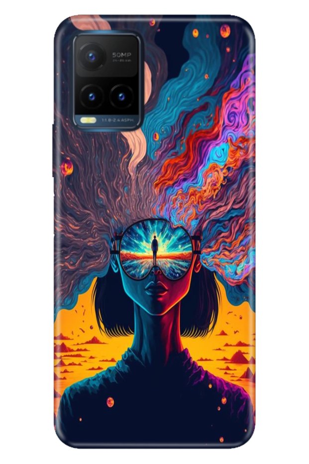 Vivo Y21S Case Colorful Tpu Uv Printed Patterned Silicone Swirl