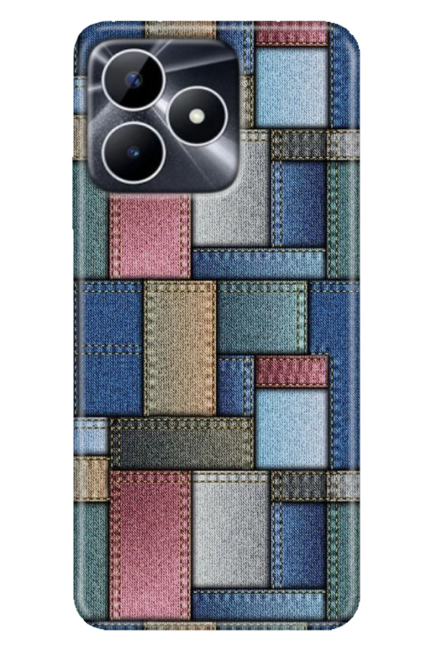 Realme Note 50 4g Case Colorful Fixx Cover Silicone Jean Pattern