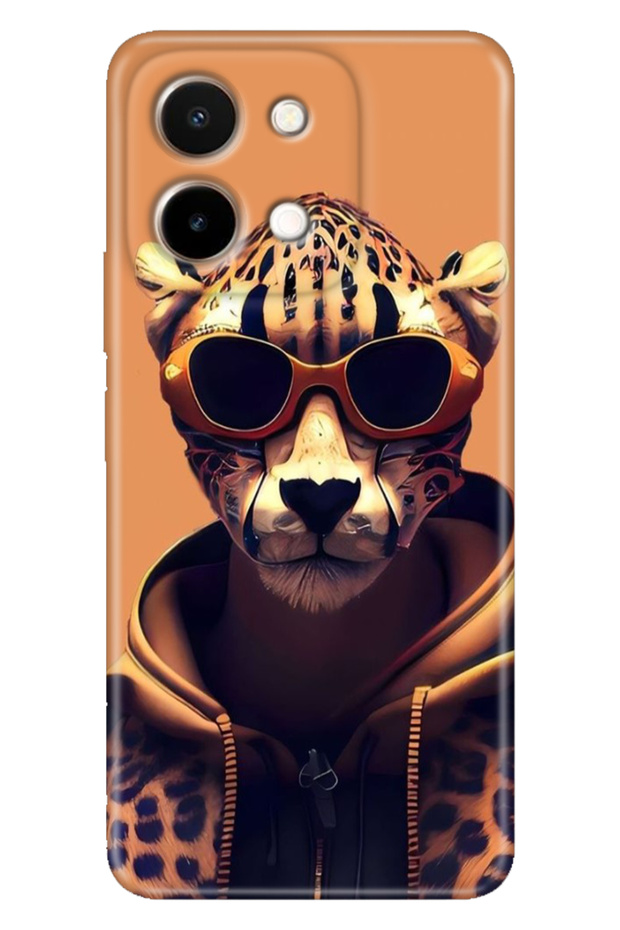 Vivo Y28 Case 6.68 "Patterned Silicone Hd Cover Tiger