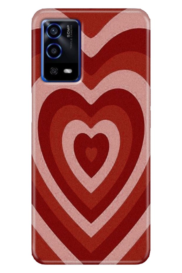 Oppo A55 4g Case Colorful Special Themed Patterned Silicone Tpu Stock Matte Heart