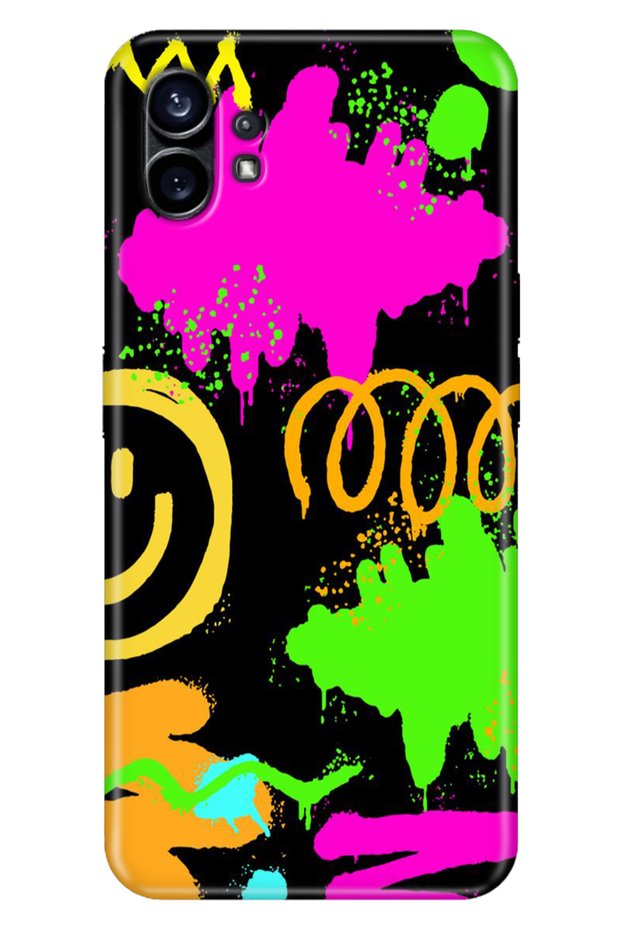 حافظة هاتف Nothing Phone 2 ملونة من السيليكون بنمط TPU مبتسم