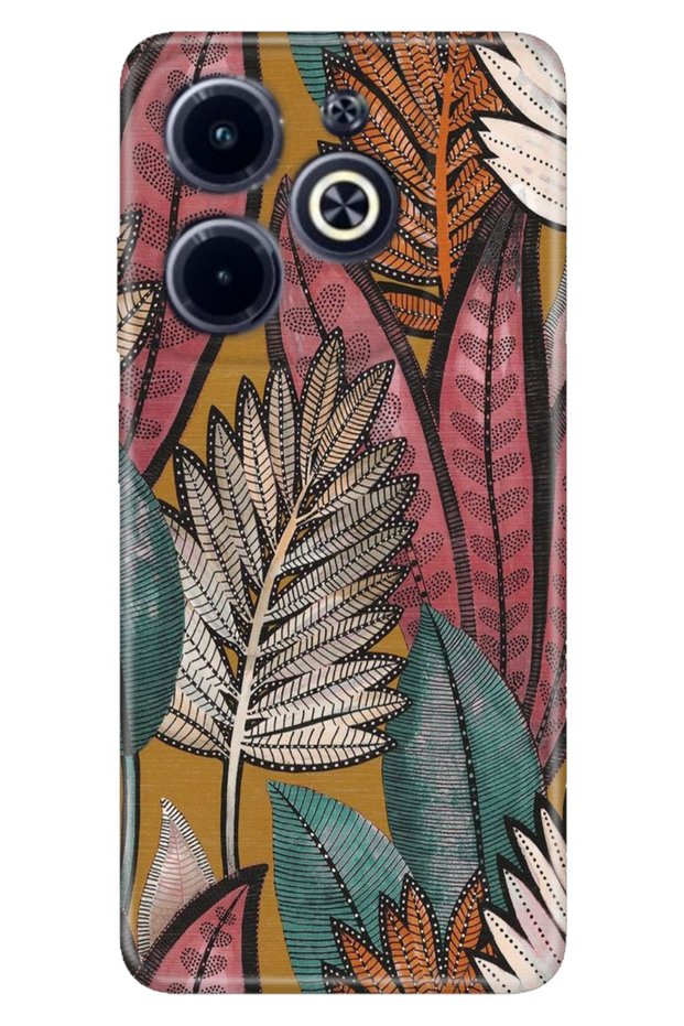 Infinix Hot 40I - Spark20 - 20C Case Themed B Printed Cover Leaves
