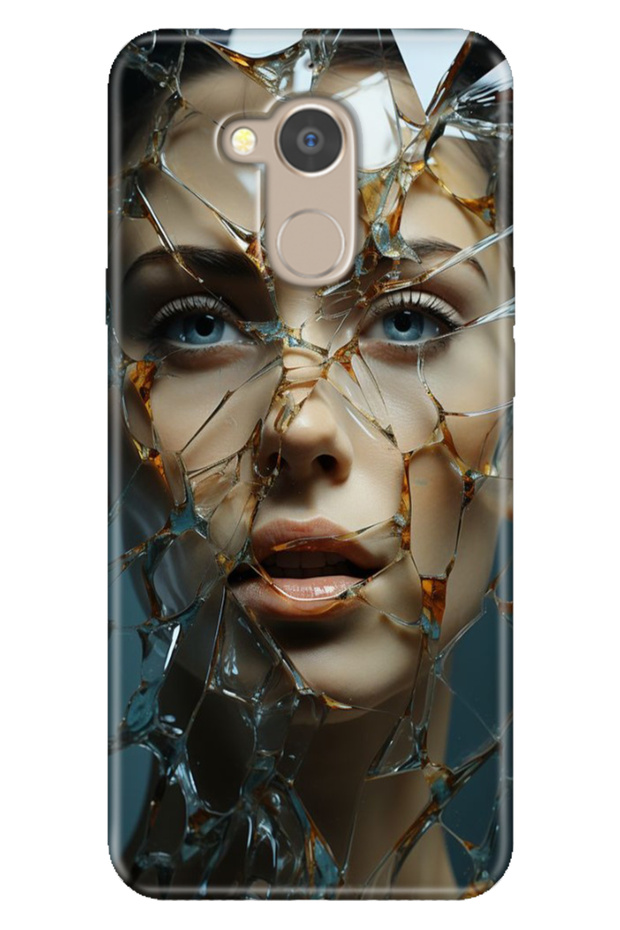 General Mobile Gm 8 Compatible Case Patterned Silicone Color Tpu Uv Broken Glass