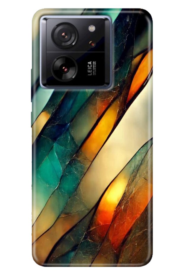 Xiaomi Mi 13t - 13t Pro Case Colorful Patterned Print Design Silicone Flora Marble