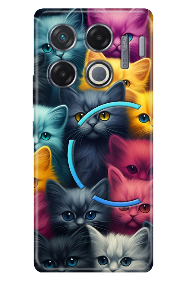 Case for Infinix Gt 20 Pro Colorful Flexible Silicone Themed Pattern Tpu Cat Army