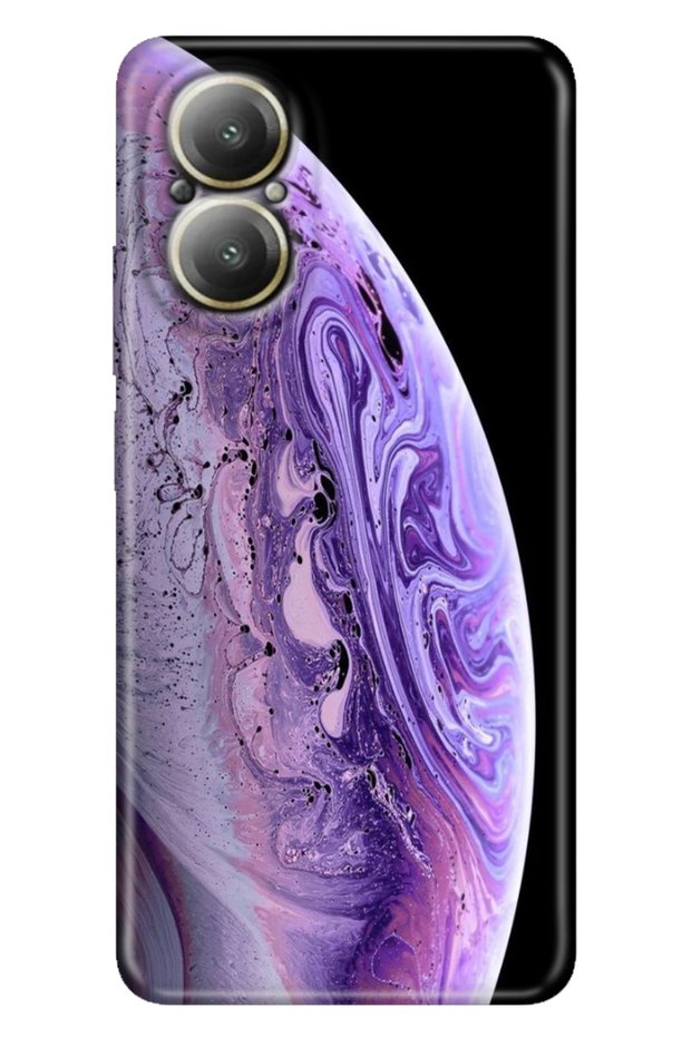 Realme 12 Lite Case Colorful Rubber Printed Patterned Silicone Tpu World