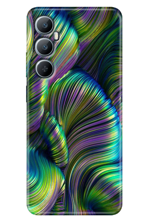 Realme C65 Case (Rmx3910) Compatible Colorful Printed Silicone Holographic