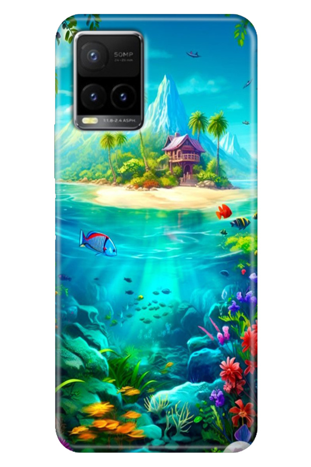 Vivo Y21S Y33S Y32 Case Patterned Silicone Flexible Cover Island