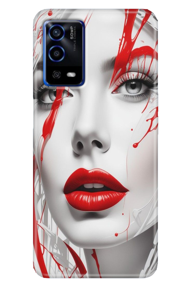 Oppo A55 4g Case Colorful Special Themed Patterned Silicone Tpu Stock Lady