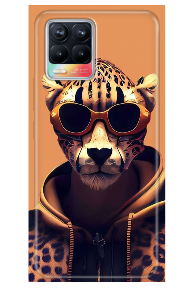 Realme 8 / Realme 8 Pro Case Colorful Flexible Silicone Themed Patterned Tpu Tiger