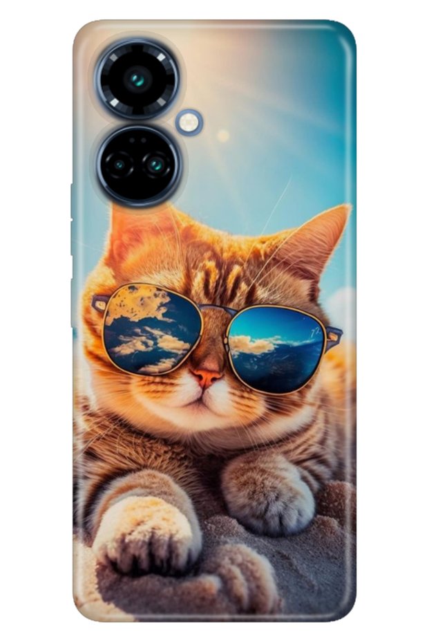 Tecno Camon 19 Pro Case Colorful Themed Patterned Tpu (Ci8N) Compatible Silicone Cat