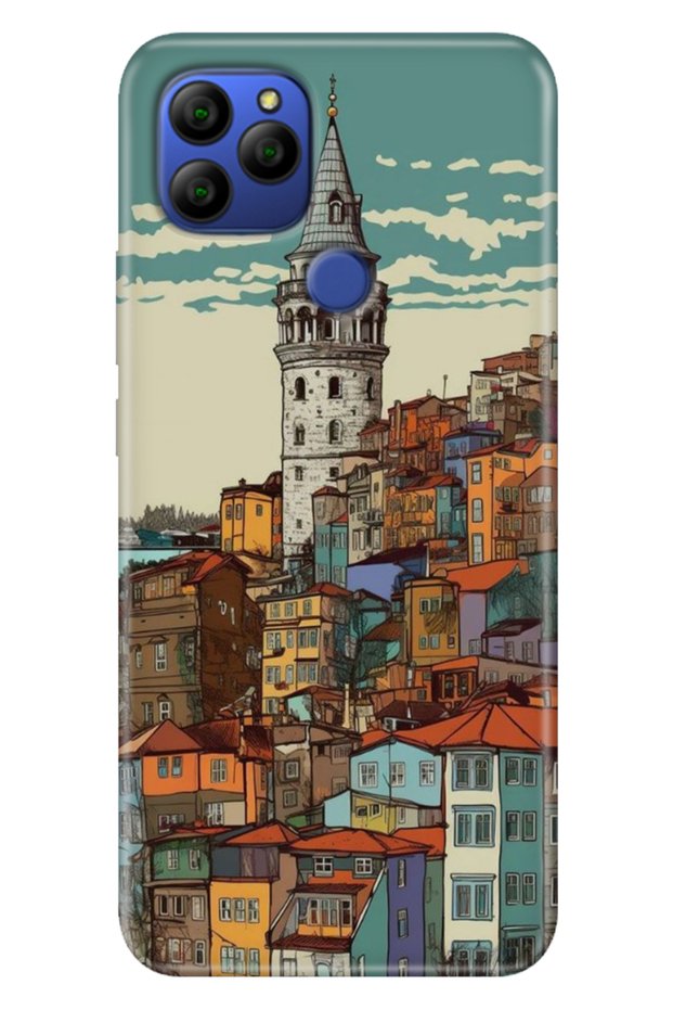 General Mobile Gm 21 G310 Case Printed Silicone Case Galata