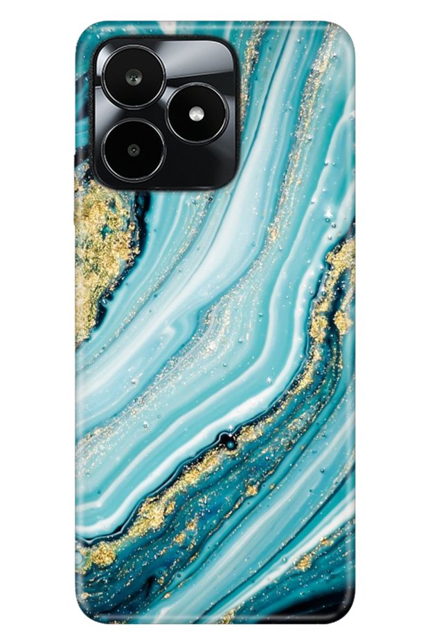 Realme C53 Case (Rmx3760) Compatible Patterned Silicone Colorful Tpu Uv Glitter Stone