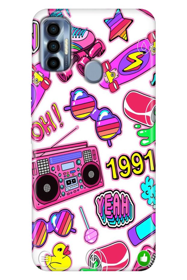 Tecno Spark 7 Pro Case Colorful Silicone 90S