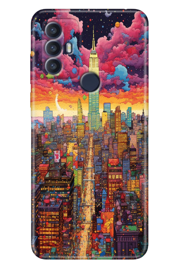 Tcl 30 Se Case Patterned Silicone Colorful Tpu Uv Retro Newyork